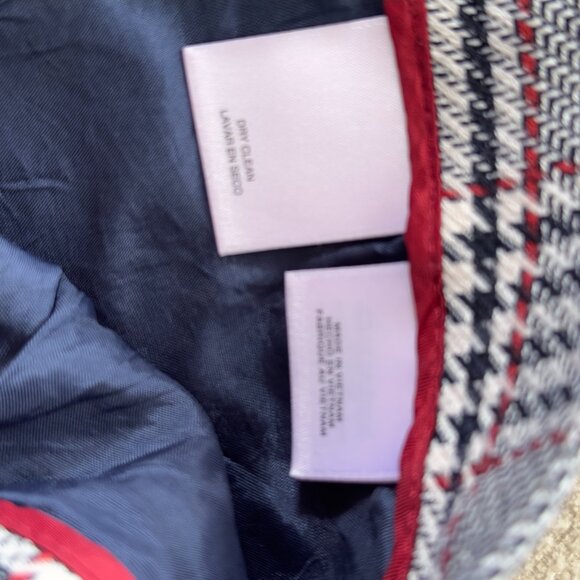 Anne Klein Women's Marine Blue Combo Plaid Pencil Skirt Size 8 - Picture 3 of 9